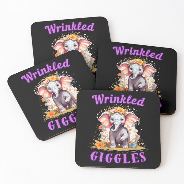 Item preview, Wrinkled Giggles. elephant portrait designed and sold by ElephantVibes.