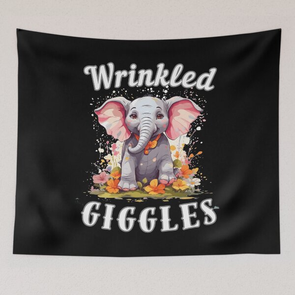 Item preview, Wrinkled Giggles. watercolor elephant designed and sold by ElephantVibes.