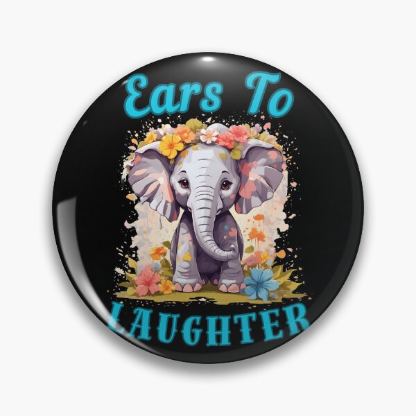 Item preview, Ears To Laughter. colorful elephant designed and sold by ElephantVibes.