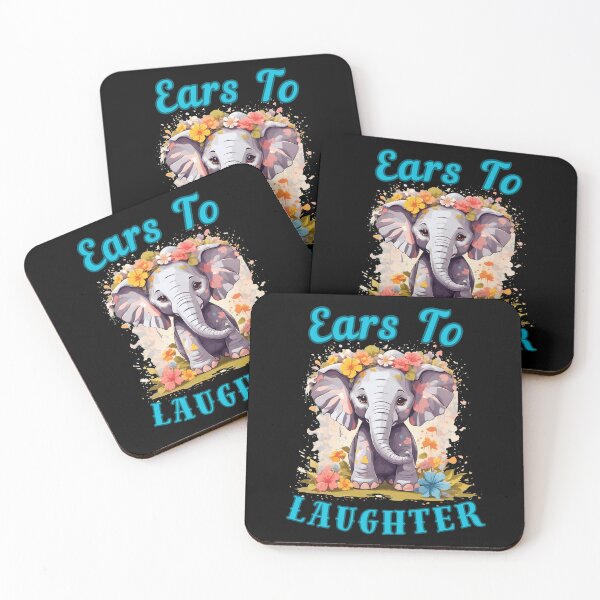 Item preview, Ears To Laughter. colorful elephant designed and sold by ElephantVibes.