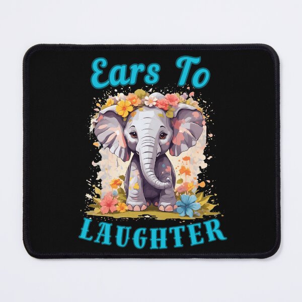 Item preview, Ears To Laughter. colorful elephant designed and sold by ElephantVibes.