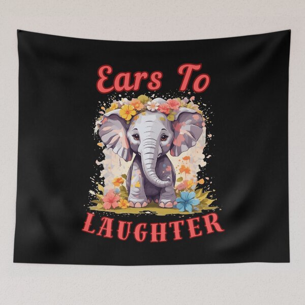 Item preview, Ears To Laughter. elephant head designed and sold by ElephantVibes.