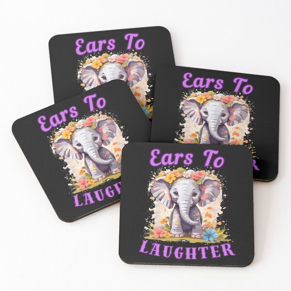 Item preview, Ears To Laughter. elephant portrait designed and sold by ElephantVibes.