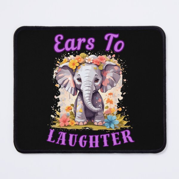 Item preview, Ears To Laughter. elephant portrait designed and sold by ElephantVibes.