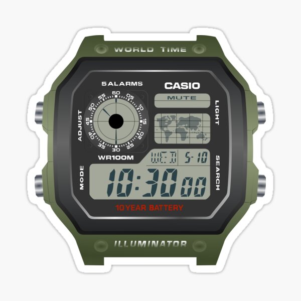 Item preview, Casio AE1200 AE1200WHB-3BV designed and sold by RadDadArt.