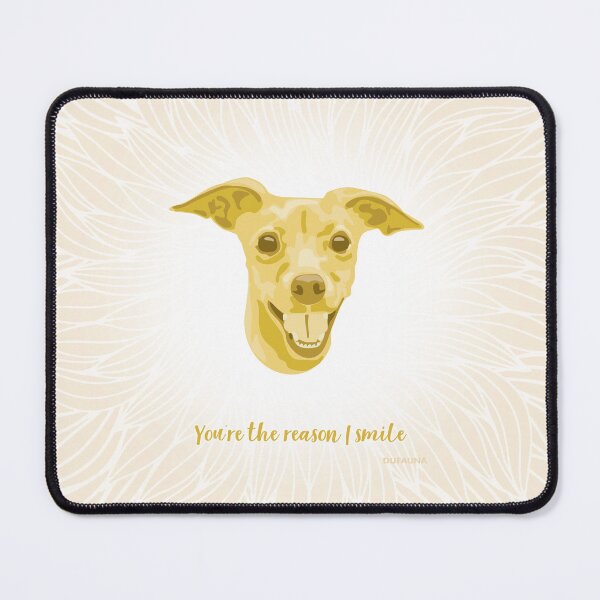 Item preview, Miniature Pinscher Yellow and Cream Smiling Face "You're the reason I smile" designed and sold by DuFauna.
