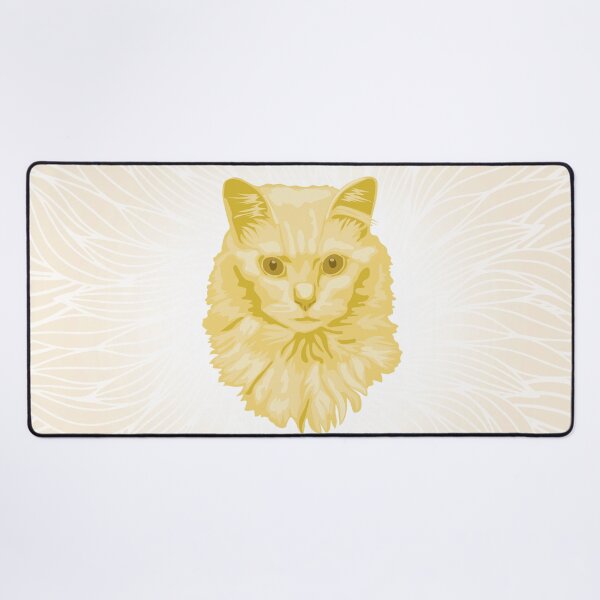 Item preview, Turkish Angora Cat Yellow and Cream Cool Face "You're the reason I smile" designed and sold by DuFauna.