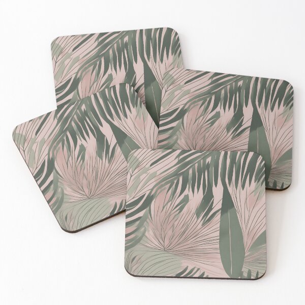 Item preview, Aesthetic Tropical Fan Palm Leaves Print  designed and sold by Kona-Creations.