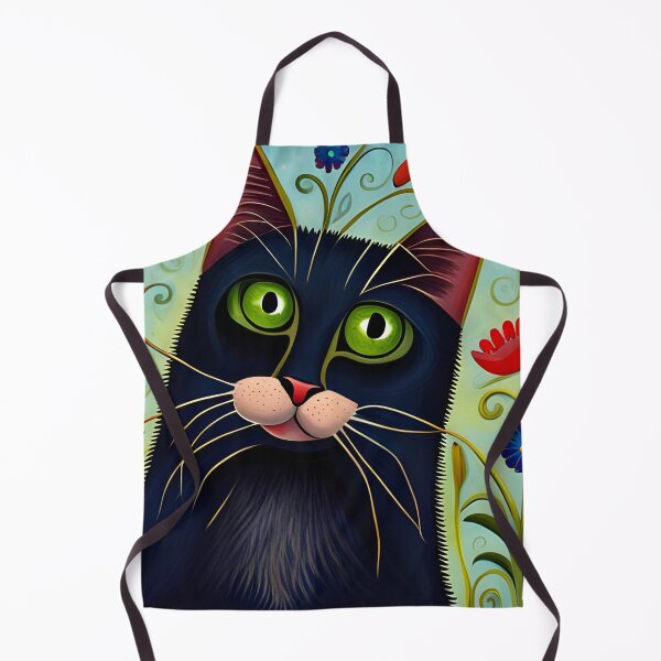 Item preview, Black Cat and Flowers designed and sold by Reclining Buddha Cat.