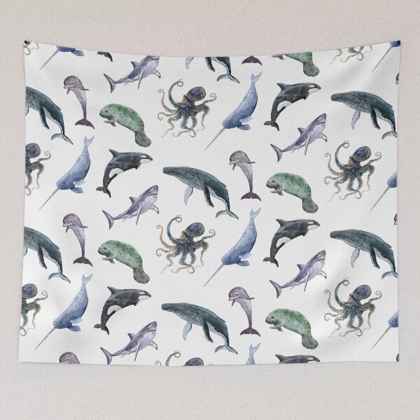 Item preview, Watercolor Marine Animals designed and sold by rhaub727.