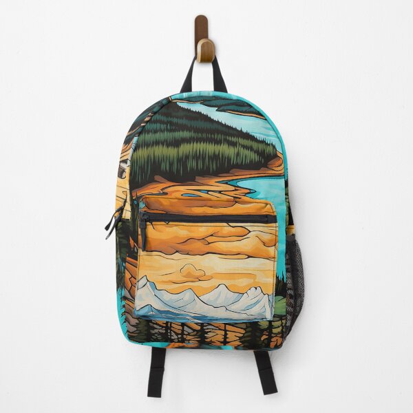 Item preview, Canadian Lake travel vintage colorful anime graphics designed and sold by wonderfulpark.