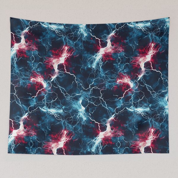 Item preview, Neural Thunder - Electric Synapse Storm Pattern designed and sold by Sir Meow Meow.