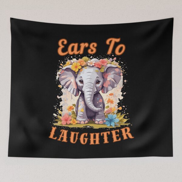 Item preview, Ears To Laughter. surreal elephant designed and sold by ElephantVibes.