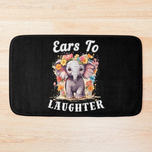 Item preview, Ears To Laughter. watercolor elephant designed and sold by ElephantVibes.