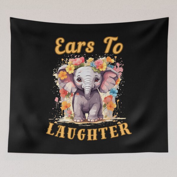 Item preview, Ears To Laughter. adorable elephant designed and sold by ElephantVibes.