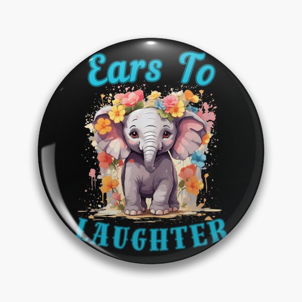 Item preview, Ears To Laughter. happy elephant designed and sold by ElephantVibes.