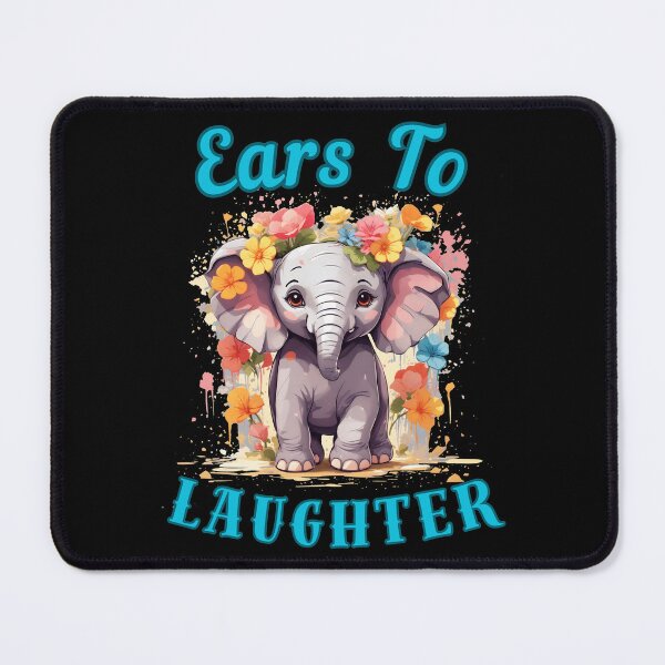 Item preview, Ears To Laughter. happy elephant designed and sold by ElephantVibes.