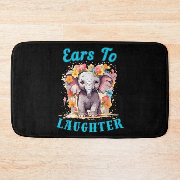 Item preview, Ears To Laughter. happy elephant designed and sold by ElephantVibes.