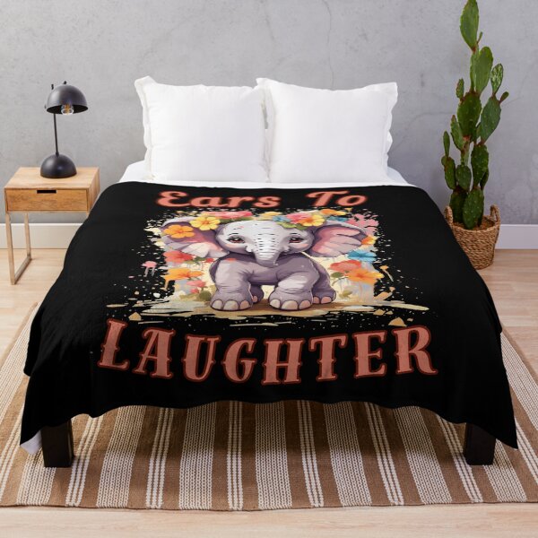 Item preview, Ears To Laughter. elephant quote designed and sold by ElephantVibes.