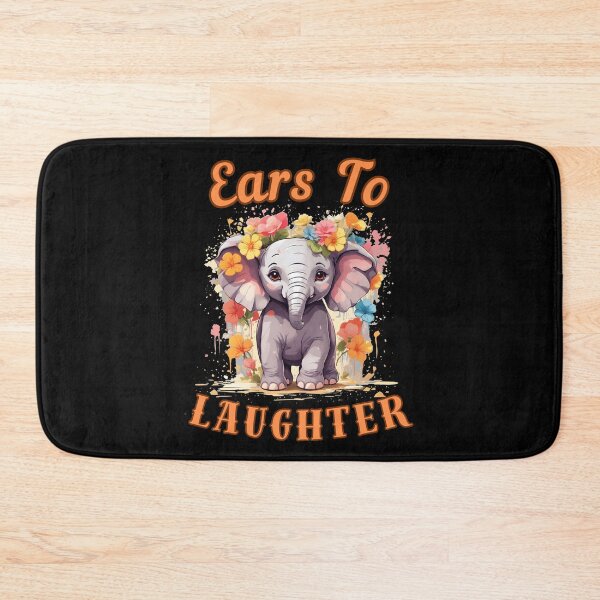 Item preview, Ears To Laughter Flower elephant designed and sold by ElephantVibes.