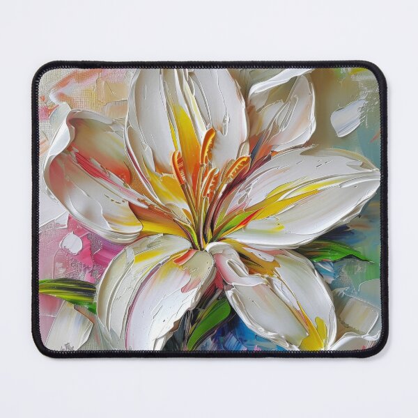 Item preview, White Lily on Colorful Background designed and sold by StirCrazyDesign.