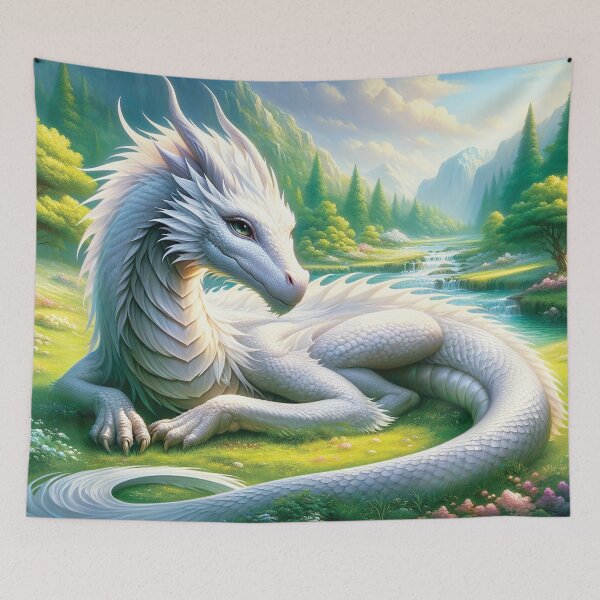 Item preview, White Dragoness by the River designed and sold by FriskyLemur.