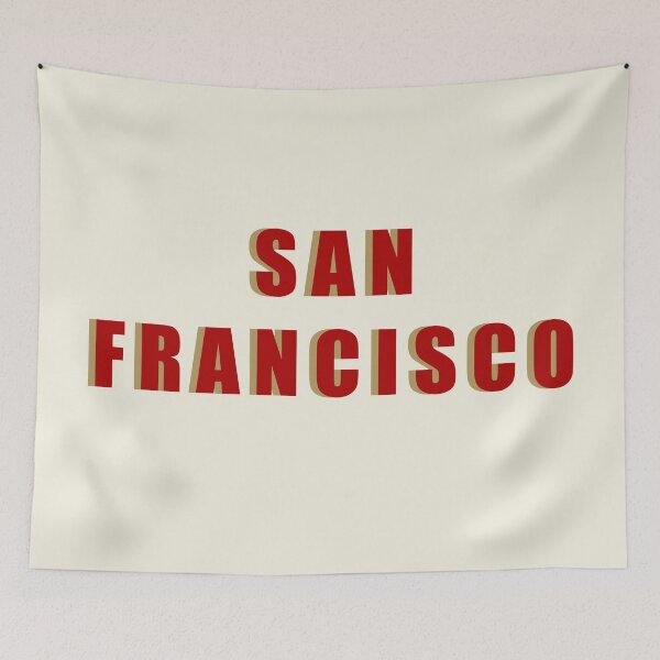 Item preview, San Francisco Red and Gold Block Letters designed and sold by RBCreationsinMI.