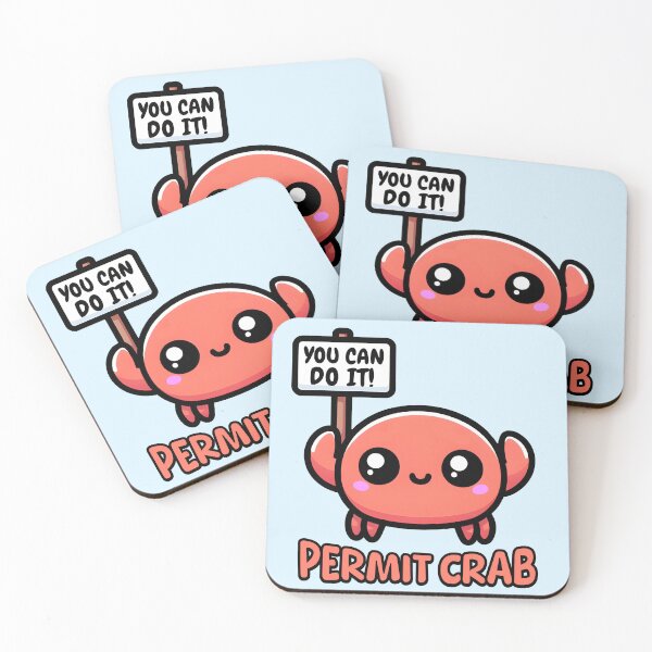 Item preview, Permit Crab! Cute Crab Pun designed and sold by PMCreative.