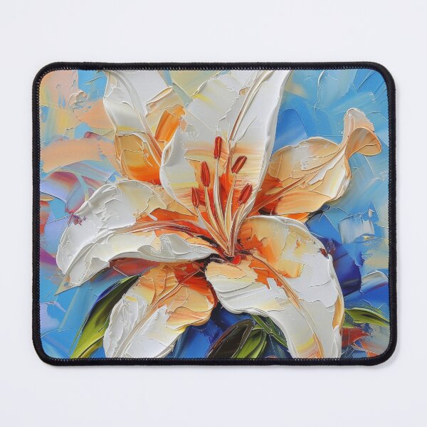 Item preview, White Lily on Colorful Background designed and sold by StirCrazyDesign.