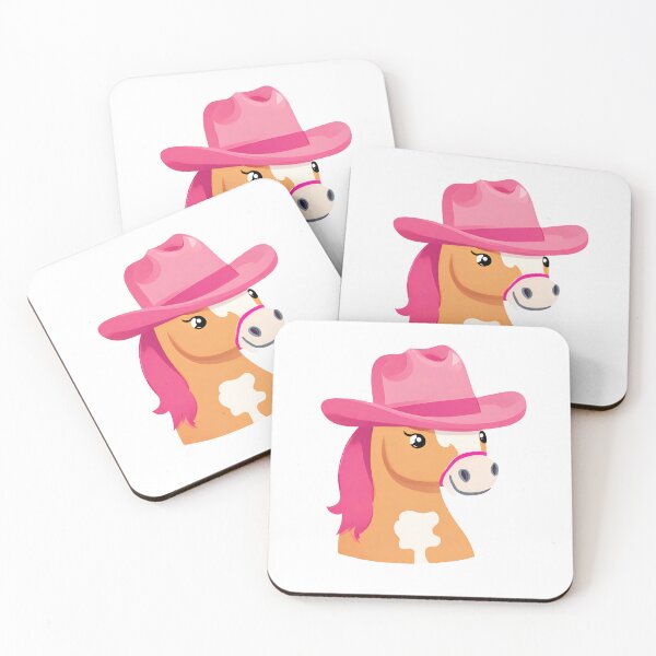 Item preview, Cute kawaii horse wearing pink hat, cute pony designed and sold by PurpleWay.