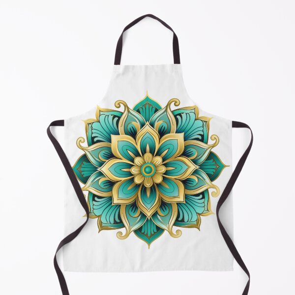 Item preview, Mandala, Art Deco Gold and Turquoise, Craftsman designed and sold by TyGuySupply.