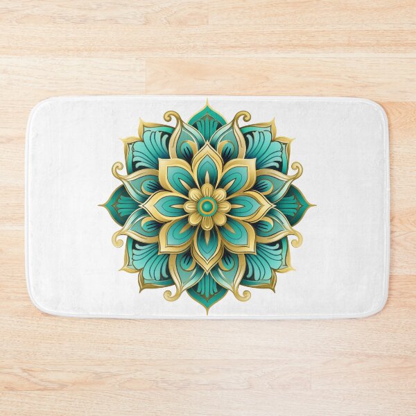 Item preview, Mandala, Art Deco Gold and Turquoise, Craftsman designed and sold by TyGuySupply.