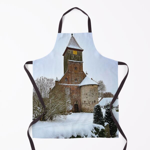Item preview, Brick Gothic church in Middelhagen, Rügen Island in the snow designed and sold by Michael Brewer.
