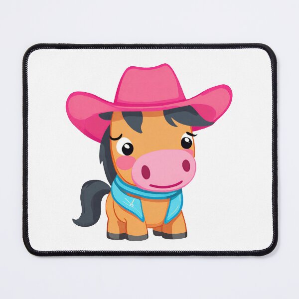 Item preview, Cute horse, Horse wearing pink cowboy hat, cute pony designed and sold by PurpleWay.