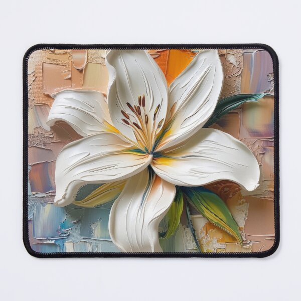Item preview, White Lily on Colorful Background designed and sold by StirCrazyDesign.