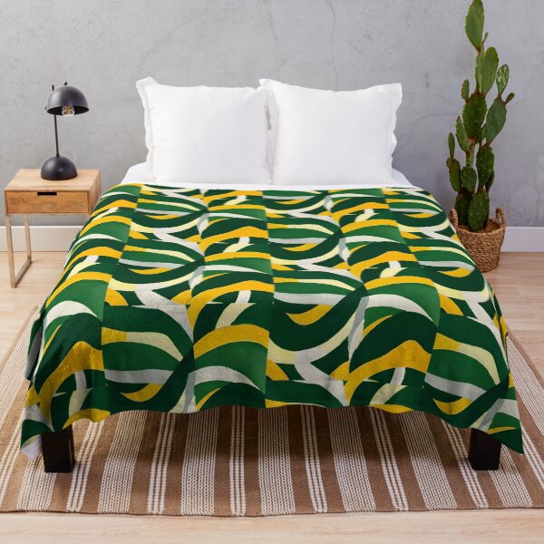 Item preview, Rayas Geométricas Abstractas: Verde, Amarillo, Blanco. designed and sold by CushyNest.