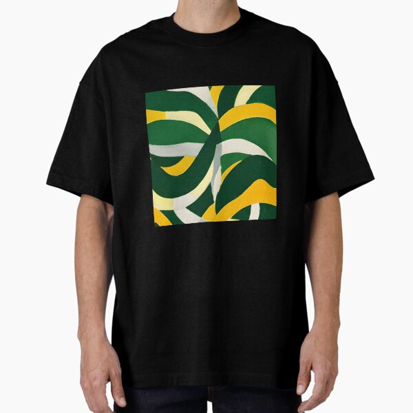 Item preview, Abstract Geometric Stripes - Green, Yellow, White. designed and sold by CushyNest.