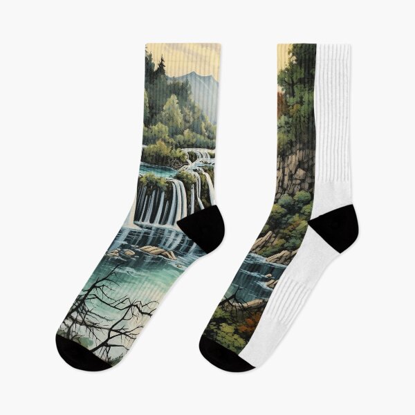 Item preview, Waterfall travel vintage colorful anime graphics designed and sold by wonderfulpark.