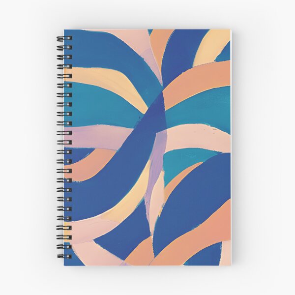 Item preview, Abstract Geometric Waves - Orange & Blue designed and sold by CushyNest.