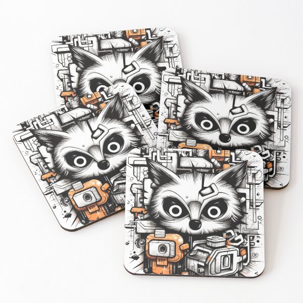 Item preview, Grafitti Inspiration Street Art Raccoon graffiti geometry designed and sold by Toms Tee.
