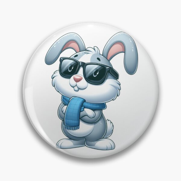 Item preview, Cool Rabbit Wearing a Blue Scarf and Sunglasses designed and sold by Gaborai.