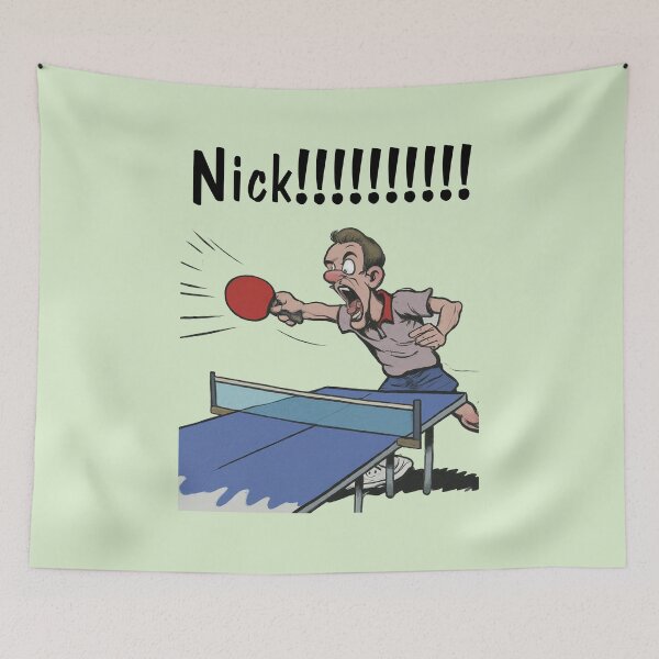Item preview, Ping pong player hitting a winner: Yelling Nick! designed and sold by SomeGuyLou.
