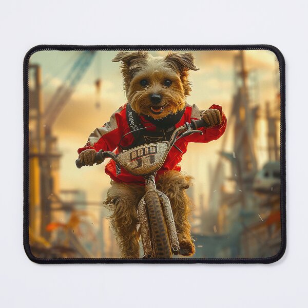 Item preview, Dog riding a mountain bike at the Olympics designed and sold by lylange.