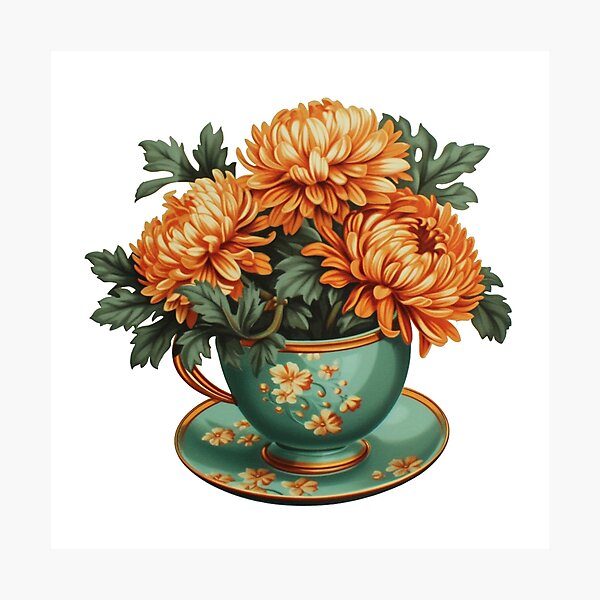 Item preview, Teacup Garden: Amber Chrysanthemum Splendor designed and sold by Rez3rekt.
