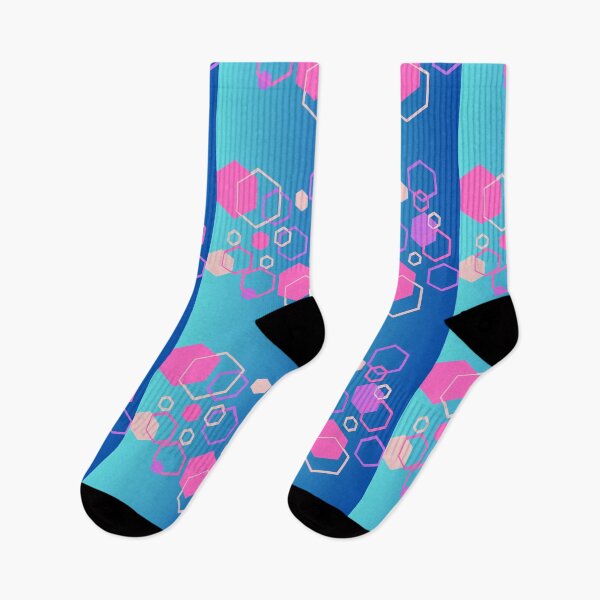 Item preview, A Touch of Geometric Mashup Blues Pink Purple Pattern designed and sold by LLdreams.