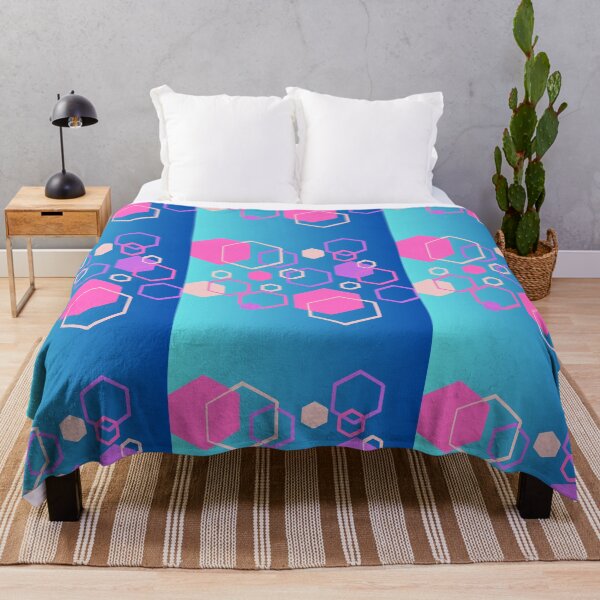 Item preview, A Touch of Geometric Mashup Blues Pink Purple Pattern designed and sold by LLdreams.