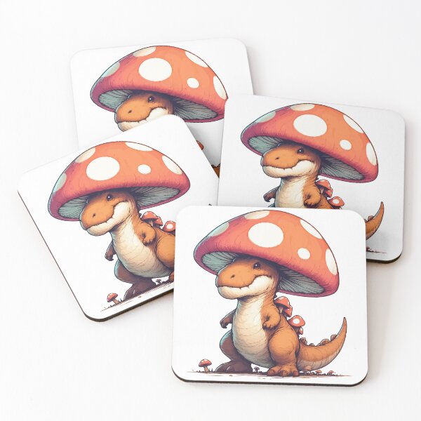 Item preview, Cute Mushroom Hat Dinosaur Tyrannosaurus Rex designed and sold by TomFrontierArt.