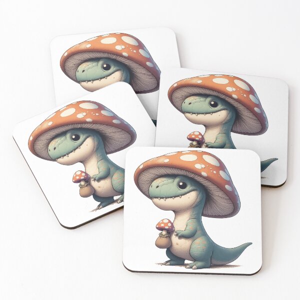 Item preview, Cute Mushroom Hat Dinosaur Tyrannosaurus Rex designed and sold by TomFrontierArt.