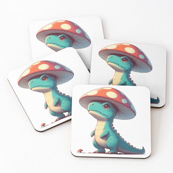 Item preview, Cute Mushroom Hat Dinosaur Tyrannosaurus Rex designed and sold by TomFrontierArt.