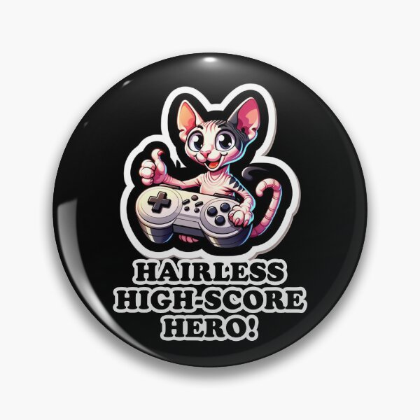 Item preview, Gamer's Purr-fect Companion: Sphynx Joystick Whiz designed and sold by vk09.